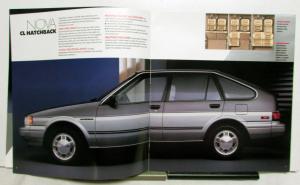 1987 Chevrolet Nova CL Hatchback Features Sales Brochure