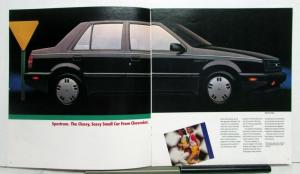 1986 Chevrolet Spectrum Hatchback Sedan Coupe Features Sales Brochure