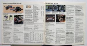 1982 Chevrolet Malibu Classic Interior Exterior Specifications Sales Brochure