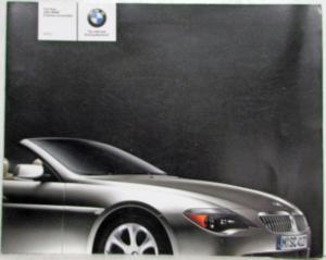 2004 BMW 6-Series Double Fold-Out Sales Brochure