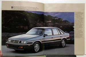 1987 Dodge Lancer Touring Sedan LE Options Interior Exterior Sales Brochure