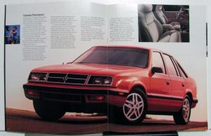 1989 Dodge Lancer Shelby ES Options Interior Exterior Sales Brochure