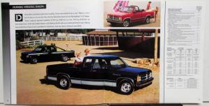 1990 Dodge Spirit Shadow Colt Omni Caravan Pickup Dakota RamCharger Brochure