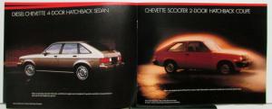 1983 Chevrolet Chevette Hatchback Coupe Scooter Sedan Facts Brochure CANADIAN