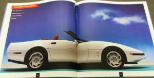 1991 Chevrolet Corvette Dealer Prestige Sales Brochure Convertible Coupe