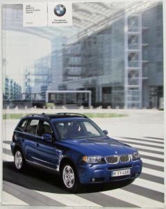 2006 BMW X3 Sports Activity Vehicle Prestige Sales Brochure