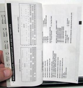 1995 Chrysler Dodge Plymouth Jeep Dealer Service & Parts Data Handbook Specs