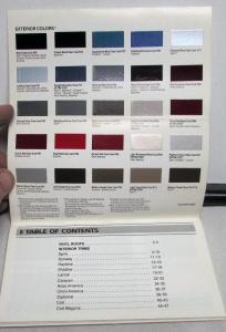 1989 Dodge Car Dealer Salesmen Color & Trim Pocket Selector Paint Fabric