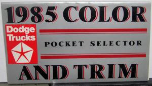 1985 Dodge Truck Dealer Salesmen Color & Trim Pocket Selector Paint Fabric