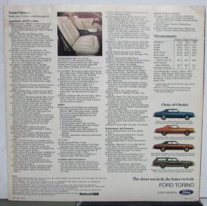 1976 Ford Gran Torino  Brougham Wagons Specifications XL Sales Tri-Folder REV