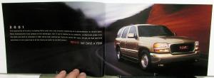 2001 GMC Trucks Canadian Dealer Full Line Sales Brochure Pickup Yukon Jimmy Van