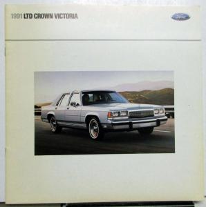 1991 Ford LTD Crown Victoria Colors Trims Specifications Options XL Brochure