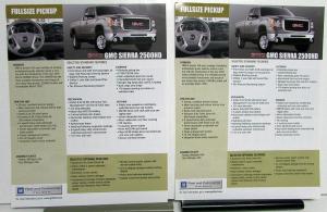 2007 GM Dealer Fleet Data Sales Sheets Set Pickup Medium Duty Chevy GMC