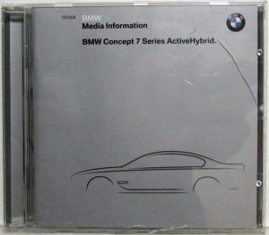 2008 BMW Concept 7 Series ActiveHybrid Media Information Press CD