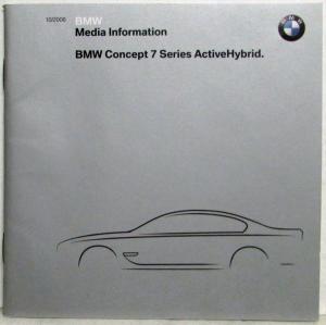 2008 BMW Concept 7 Series ActiveHybrid Media Information Press CD