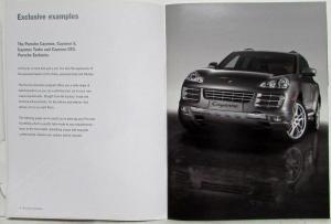 2008 Porsche Cayenne Exclusive Program Ultimate Personalization Sales Brochure