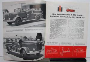 1957 International Haarvester R-306 Series Fire Chassis Diagrams Sales Brochure