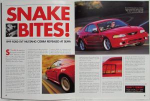 1999 Ford SVT Enthusiast Magazine Inaugural Issue 1 Volume 1 Air Cobra