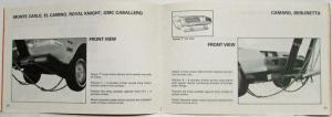 1982 General Motors Passenger Car and Light Truck Towing Instructions Manual