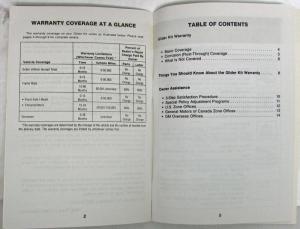 1986 GMC Truck Glider Kit Models Warranty and Owner Assistance Information