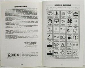 1987 GMC Forward 4000 Truck Owners Manual