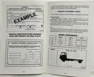 1987 GMC Forward 6000 7000 7000 HV Truck Owners Manual