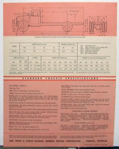 1954 GMC Gas Powered Fire Trucks 630-50 Specifications Sales Sheet