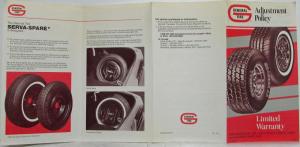 1988 General Tire Adjustment Policy Limited Warranty Brochure