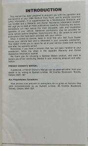 1989 GMC Medium Duty Truck Owners Manual Includes School Bus Chassis