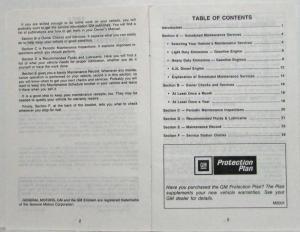 1991 GMC Light Duty Truck Maintenance Schedule Booklet