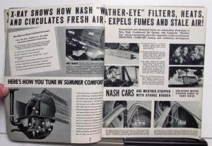1939 Nash Automobile X-Ray Coupe Sedan Features Specs Sales Brochure