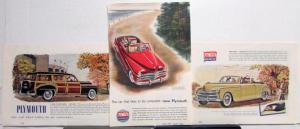 1950 Plymouth Wagon Convertible Club  Ad Pages From National Geographic Magazine