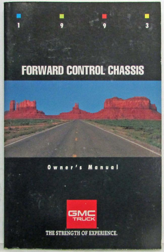 1993 GMC Truck Forward Control Chassis Owners Manual