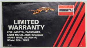 1994 Uniroyal Tires Limited Warranty Brochure