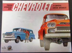 1959 Chevrolet Truck Dealer Folder Series 4-Wheel Drive Models Original