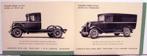 1931 Rugby Model 615 Truck Dealer Sales Brochure Folder Cab & Chassis Panel Orig