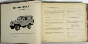 1970 Nissan Patrol Model 60 Series Parts Catalog - USA and Canada