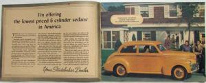 1941 Studebaker See America First in Americas Stand-Out Car Sales Brochure