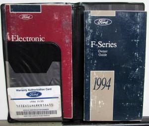 1994 Ford F Series Pickup Owners Manual W/Packet & Extras F 150 250 350