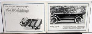 1921 Willys Knight Motor Cars Dealer Sales Brochure Touring Sedan Roadster Coupe