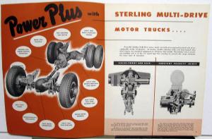 1949 Sterling Trucks Dealer Sales Brochure Multi-Drive 4X4 6X6 Snow Plow Orig