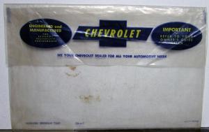 1963-1966 Chevrolet Owners Manual Glove Box Bag Sleeve Corvette Chevelle Pickup