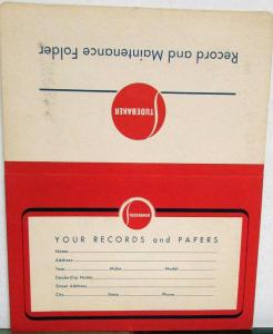 Studebaker Records & Maintenance Folder Envelope 1940s 1950s