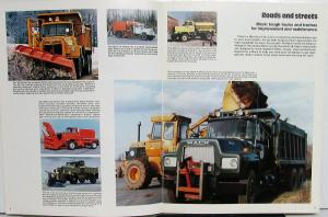 1980 Mack Truck Public Service Sales Brochure Refuse Roads & Street Fire