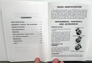 1959 Ford Truck Owners Operators Manual Pickup HD Full Line Reproduction