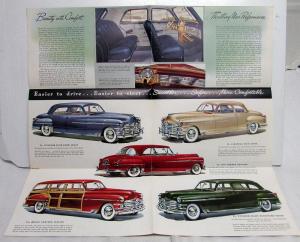 1949 Chrysler Original Sales Brochure Royal Windsor Newport Saratoga New Yorker