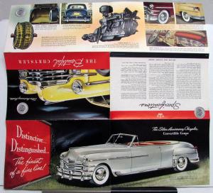 1949 Chrysler Original Sales Brochure Royal Windsor Newport Saratoga New Yorker
