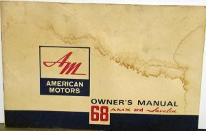 1968 American Motors AMX & Javelin Owners Manual With Packet