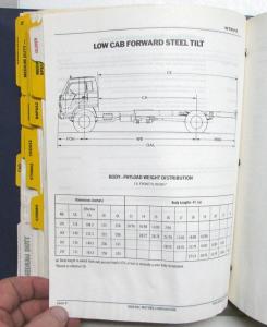 1985 Chevrolet Truck Dealer Data Book Medium Duty Series 40 Thru 70 & EZ Specs