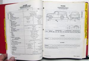 1982 Chevrolet Truck Light Duty Dealer Data Book S10 El Camino Pickup Van Blazer